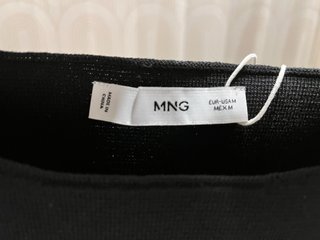 Vestido Mango Negro Asimétrico Talla M
