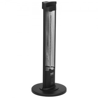 Calentador Infrarrojo, Calentador Eléctrico de Espacio de Control Remoto de 2000W, Calentador de Patio con 3 Velocidades y Temporizador y Protección contra Vuelcos, Exterior/Interior para Dormitor...