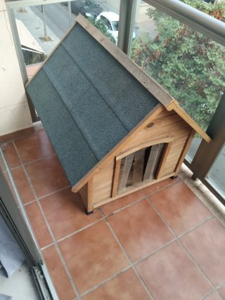 Caseta para perro de jardín
