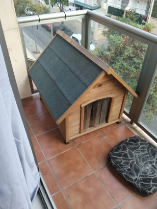 Caseta para perro de jardín