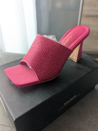 Tacones Lola Casademunt Rosa Brillantes