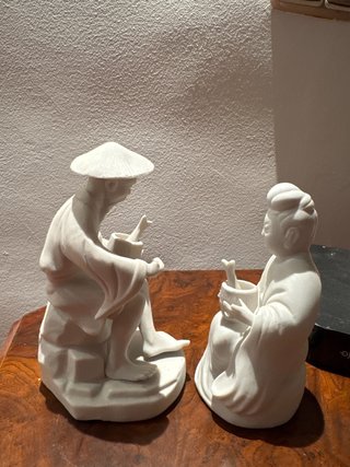 Figuras de porcelana de pescadores (2)