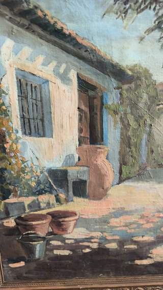 Pintura al óleo Casa de Pueblo