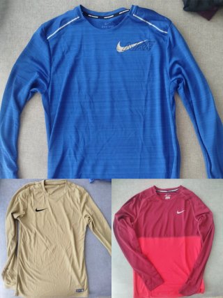 Pack 3 Camisetas Manga Larga Nike Talla S