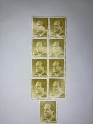 Sellos 4 pesetas Rey Juan Carlos I