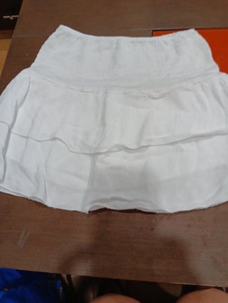 Falda pantalón blanca cintura elástica