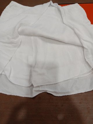 Falda pantalón blanca cintura elástica