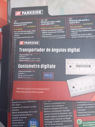 Parkside Calibre Digital y Transportador Ángulo