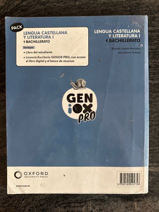 Lengua castellana y literatura I. 1º Bachillerato