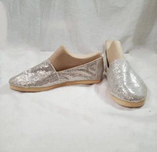 Zapatillas planas plateadas T36