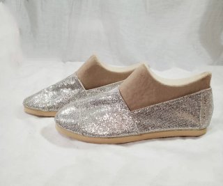 Zapatillas planas plateadas T36