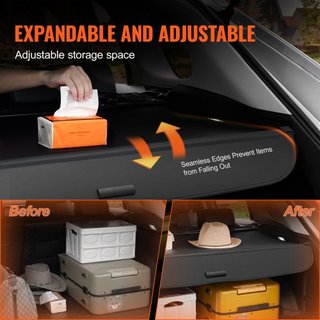 Cubierta de Carga Retráctil para Honda, Cubierta de Maletero Impermeable Mejorada, Escudo de Seguridad y Sombra para Honda CRV 2023-2025 5 Plazas, Cubierta de Maletero Trasero Resistente a UV con ...