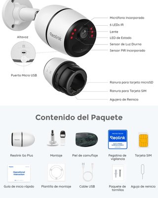 Cámara Vigilancia Reolink 3G/4G LTE Exterior