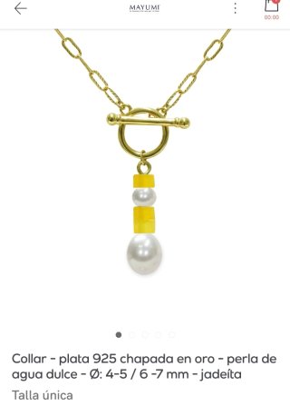 Collar MAYUMI dorado y perlas