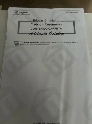 Material completo oposición magisterio infantil