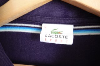 Polo Lacoste Sport Rayas Talla 5 Vintage Morado