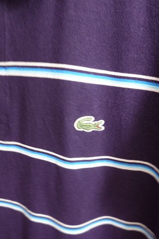 Polo Lacoste Sport Rayas Talla 5 Vintage Morado