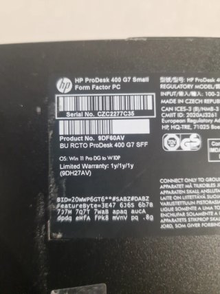 PC HP ProDesk i5 10 Gen Win 11 Office