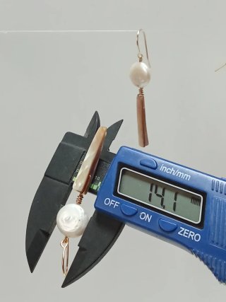 Pendientes Perlas Barrocas y Abulón Dorados