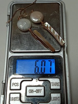 Pendientes Perlas Barrocas y Abulón Dorados