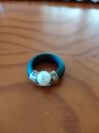 Conjunto Pulsera y Anillo Perla Plata
