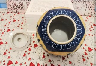 ANTIGUO TARRO GINGER JAR  DE PORCELANA
