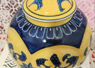 ANTIGUO TARRO GINGER JAR  DE PORCELANA