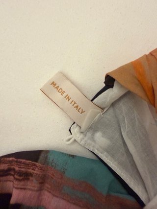 Conjunto italiano naranja y turquesa