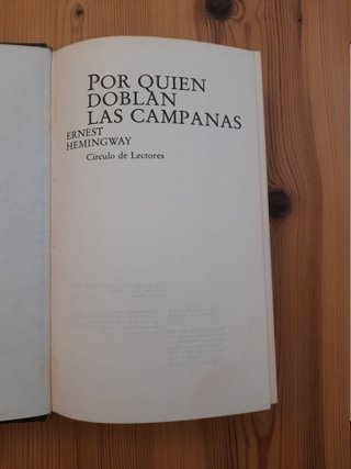 Libro "Por quien doblan las campanas",