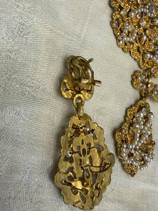 Aderezo Fallera Adulta Dorado y Perlas