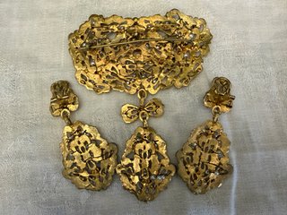 Aderezo Fallera Adulta Dorado y Perlas