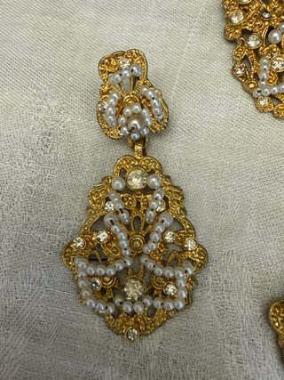 Aderezo Fallera Adulta Dorado y Perlas