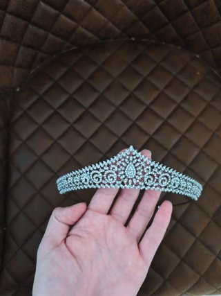 Tiara de Novia Plateada