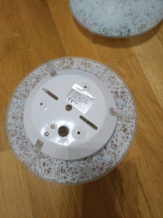 Pareja de plafones de cristal y base metálica
