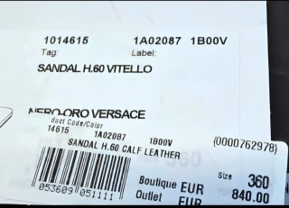 Versace Sandalias de piel Medusa T.36 Nuevas