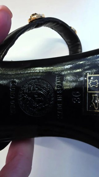 Versace Sandalias de piel Medusa T.36 Nuevas