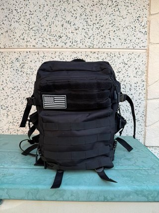 Mochila senderismo 45L fitness negra