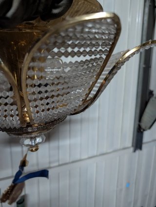 Pareja de Lámparas Vintage Cristal y Baño de oro