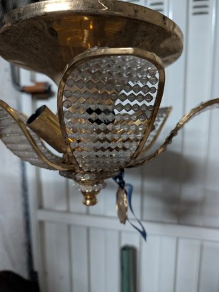Pareja de Lámparas Vintage Cristal y Baño de oro
