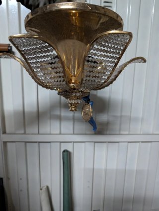 Pareja de Lámparas Vintage Cristal y Baño de oro