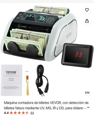 Máquina Contadora de Billetes VEVOR