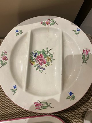 Vajilla Espárragos Porcelana Blanca