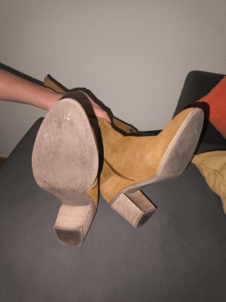 Botas de piel estilo cowboy marrones