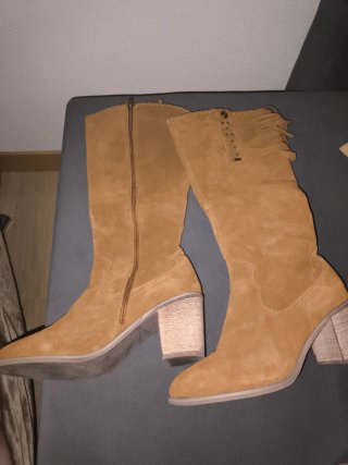 Botas de piel estilo cowboy marrones