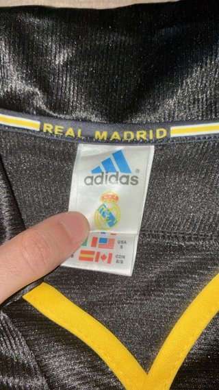 Camiseta Real Madrid Raúl Adidas Negra Dorada