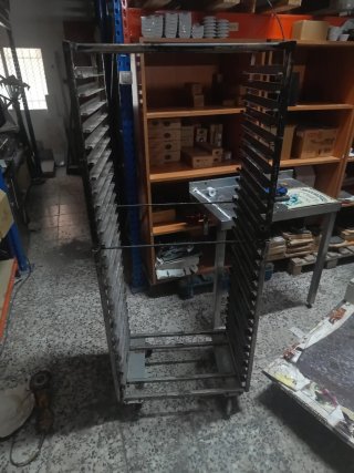 Carro de panadería industrialacero