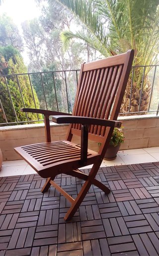 Conjunto de jardín / terraza de madera de teca