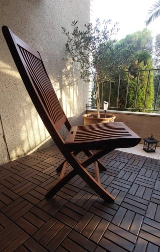 Conjunto de jardín / terraza de madera de teca