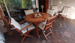 Conjunto de jardín / terraza de madera de teca