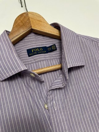 Camisa Polo Ralph Lauren Rayas Morado